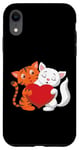 iPhone XR Happy Valentines Day Love Cute Heart Cartoon Cats Animal Case