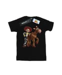 Disney Girls Toy Story 4 Jessie And Bullseye Cotton T-Shirt (Black) - Size 7-8Y