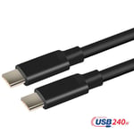 USB-IF-sertifisert 1m USB-C 2.0 240W Hurtiglading 480Mbps