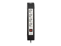 Nedis Pro-Line EXSO430F1PRO - Effektband - AC 230 V - 3680 Watt - ingång: CEE 7/7 - utgångskontakter: 4 (ström) - 3 m sladd - svart, vit
