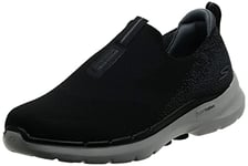 Skechers Men's Gowalk 6-Stretch Fit Slip-On Athletic Performance Walking Shoe, Black/White, 9 X-Wide