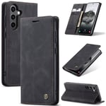 CaseMe Samsung Galaxy S25 Plus Slimmat plånboksfodral, Svart