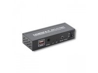 Qoltec - Video/audiosplitter - active HDMI splitter v. 2.0, 1x2, EDID + IR - 2 x HDMI - skrivbordsmodell
