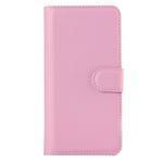 iPhone 6 / 6S Plånboksfodral i PU-läder -  Rosa (Färg: Rosa)