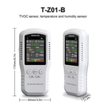 T-Z01-B  moniteur de qualité de l'air, détecteur de CO2 CO pm2, 5 HCHO TVOC, de température et d'humidité, pour la maison, avec de vrais capteurs Nipseyteko