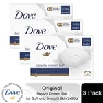 Dove Original Beauty Cream Bar Deep Moisture for Soft and Smooth Skin 2x90g, 3pk