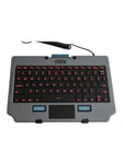 Rugged Lite - keyboard - with touchpad mouse buttons - AZERTY - French - Tastatur - Fransk - Grå
