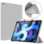 VAGHVEO Case for iPad Air 5th/4th Generation 10.9 Inch Cover, Lightweight Trifold Stand Protective Smart Cases Shell with Flexible Soft TPU Back Cover Fit Apple iPad Air 5 2022 / Air 4 2020, Grey