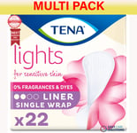 110 x TENA Lights - Liner - Single Wrap - ( 5  Packs of 22 )