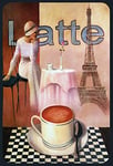 Schatzmix Plaque décorative en métal Motif Tour Eiffel Paris 20 x 30 cm Multicolore 20 x 30 cm