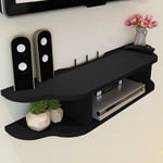 Wall Mounted TV Media Console Floating TV Stand with Open Storage Shelf Media Console Entertainment Center Component Shelf TV Cabinet Wall Shelf for Cable Boxes/Routers/Remotes/DVD Player/Game Co