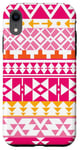 Coque pour iPhone XR Rose Southwest Amérindien aztèque Boho Western Fusion