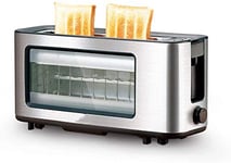 Cakunmik Glass toaster long slot window toaster breakfast machine toast with Automatic Lifting Slide-Out Glass Panel and Removable Crumb Tray
