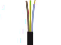 Downlight Kabel, Varmebestandig 90°C 3G1,5 Mm² H05v2v2-Sort 300/500V  Ring, Kabeldiameter 8,2 Mm - (100 Meter)