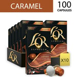 L'OR 100 Espresso Caramel Nespresso* Compatible Coffee Capsules 10 Packs
