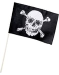 Piratflagga med Vit Dödskalle - Pirates of the Seven Seas