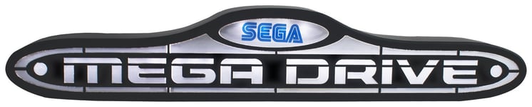 SEGA Sega Mega Drive Logo LED Novelty Light - Black & Silver