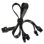 PCIE Cable, 65cm, Dual 6+2 Pin - PSU Power Connector