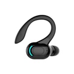 1 st Bluetooth-hörlur Trådlös öronsnäcka SVART black