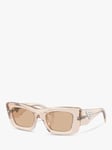 Prada PR 13ZS Women's Cat's Eye Sunglasses, Crystal Beige/Brown