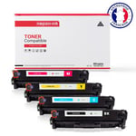 NOPAN-INK - x4 Toner HP CE410X CE411A CE412A CE413A - HP 305A/X - compatibles (1 Noir, 1 Cyan, 1 Jaune, 1 Magenta)