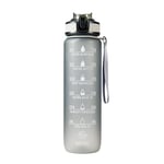 Motivational Water Bottle (Motivationsflaska) 1 Liter Svart - 1 Liter
