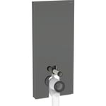 Geberit Monolith Plus cistern för back-to-wall toalett, 114 cm, grått glas