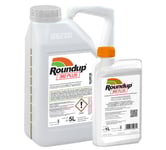 Désherbant Roundup 360 Plus Herbicide Concentré Total Jardin Pelouse Allée Terrasse Pro Puissant Glyp. Mauvaises Herbes Racines Plantes Utilisation Agricole Et Domestique 5l