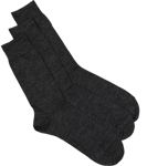 Resteröds M Socks Wool/cotton 3-pack Puuvillasukat GREY MELANGE