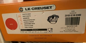Le Creuset 20cm Classic Cast Iron Heart Shaped Casserole - Cerise (New)