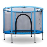 Basinnes Kids Trampoline Safety Spring Cover Padding Pad + Safety Net Enclosure Surround Indoor/Outdoor Jumpingbed,Blue