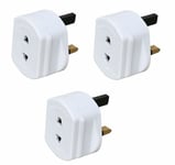 3x Electric Shaver Razor Adaptor Toothbrush Plug Socket Converter 2 To 3 Pin 1A