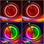 Cykel Ekrar Ljus 4-Pack Däck Blinkande Ljus LED Neon Hjul Blinkande Cykel Ljus Vattentät 3 Blinkande Lägen Cykling Tillbehör Red+color