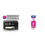 Epson EcoTank ET-2750 A4 Print/Scan/Copy Wi-Fi Printer, Black & EcoTank 102 Magenta Ink Bottle