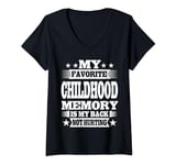 Womens My Favorite Childhood Memory is My Back Not Hurting V-Neck T-Shirt