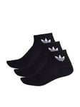 Adidas Originals Unisex 3 Pack Mid Ankle Socks - Black