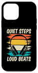 Coque pour iPhone 12 mini Silent Disco Quiet Steps Loud Beats Casque vintage