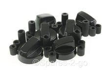 6 x Control Knobs Adaptors Black For Beko Creda Teka CDA Candy Cooker Oven Hob