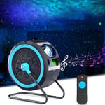 FANFX Star Projector Night Light Projector with Remote Control Rotating Nebula Cloud Lamp for Game Rooms Home Theatre Night Light Bedroom Ambiance (Black)