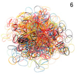 1000pcs Rubber Hair Band Ponytail Holder Rope Tie 6