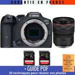 Canon EOS R7 + RF 14-35mm F4 L IS USM + 2 SanDisk 32GB Extreme PRO UHS-II SDXC 300 MB/s + Guide PDF ""20 techniques pour r?ussir vos photos