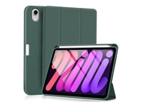 Estuff Miami - Vikbart Fodral För Surfplatta - Polykarbonat, Polyuretanläder, Termoplastisk Polyuretan (Tpu) - Klar, Mörkgrön - För Apple Ipad Mini (6:E Generation)