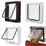Pet Mate Cat Mate Lockable Cat Flap With Door Liner - White, Brown Free Shipping