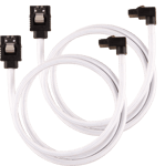Corsair SATA-kabel Vinklad Vit 60cm 2-pack