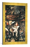 Kunst für Alle 'Encadré Image de Hieronymus Bosch Ailes Bosch, Jardin de la lüste, Droite, d'art en qualité Photos Fait Main de Cadre, 40 x 60 cm, Doré Raya