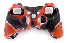 Teknikproffset Silikonegreb til controller, Playstation 3, Camouflage Red