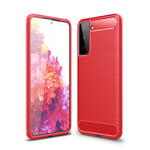 samsung Samsung S21 Plus Carbon Fibre Case Red