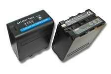 vhbw 2x Batterie compatible avec Sony Hi8 CCD-TR517, CCD-TR716, CCD-TR67, CCD-TR555, CCD-TR57 caméra vidéo caméscope (10400mAh, 7,4V, Li-ion)