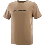 Salomon Salomon Men's Salomon Logo Performance Tee Shitake XL, Shitake