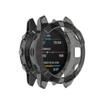 YOUZHIXUAN Smart watch series For Garmin Fenix 6 TPU Half Coverage Smart Watch Protevtice Case (Black) (Color : Black)